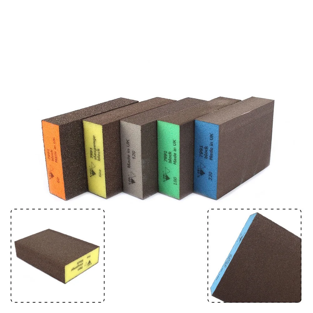 

4pcs Sanding Block Girt Sponge Polishing Pad Furniture Buffing Sandpaper Tools Sandpaper Assorted Grit 60 80 120 180 220