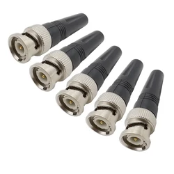 BNC Male RF Coaxial Connector BNC Plug Adapter Twist-on Coaxial RG59 Cable for Surveillance CCTV Camera Video Audio Connectors