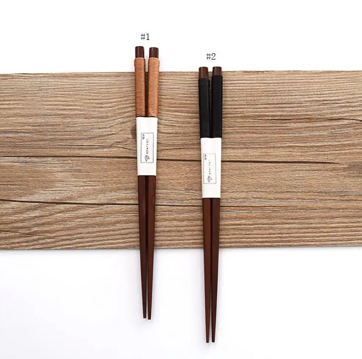 

500pair/lot 22.5cm Wood Chopsticks Cassia Siamea Wrapped Yarn Japanese Style Kitchen Dining Tableware Eco-friendly SN3431