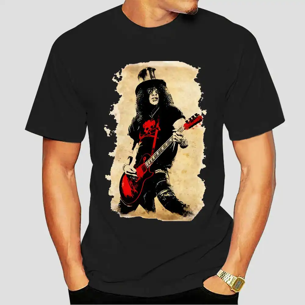 Slash Math Gun Rose Music T-shirt Short Sleeve Clothes Humor Rock Band Cotton Tee Shirts