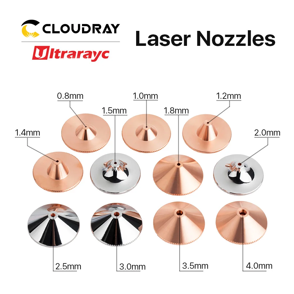 Ultrarayc for Precitec D Type Fiber Laser Cutting Nozzle Single Layer D28 H15 M11 Caliber 1.0-2.5mm for Fiber Laser Cutting Head