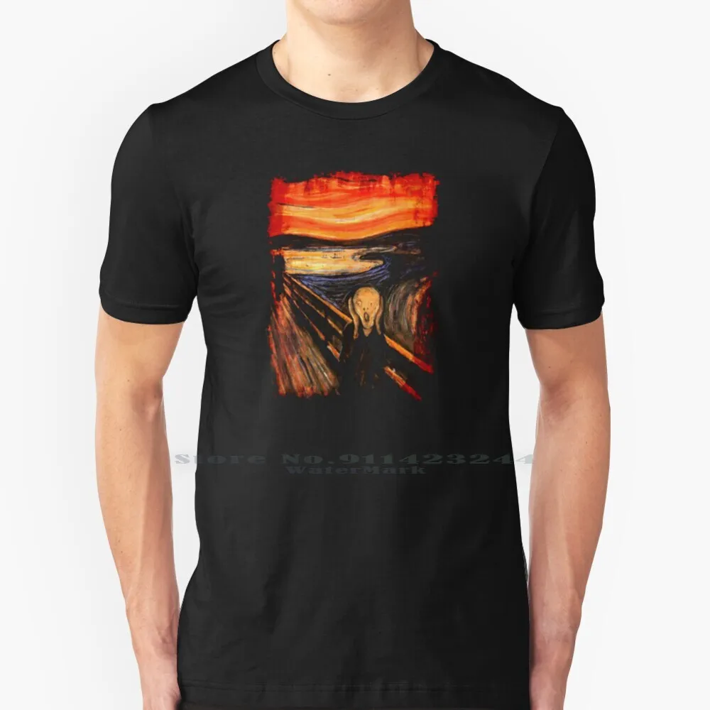 The Scream By Edvard Munch Goth Painting Art Artist Gift T Shirt Or Mask 100% Cotton T Shirt Best The Scream Munch Scream The