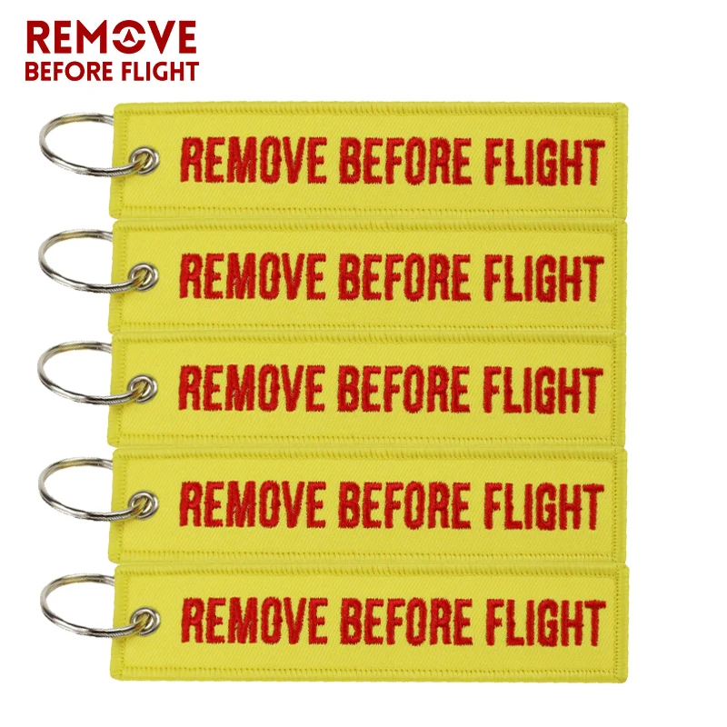 

Remove Before Flight 5PCS Keychain New Embroidery chaveiro para carro Bijou Key Holder porta chaves For Motorcycle Car Keychain