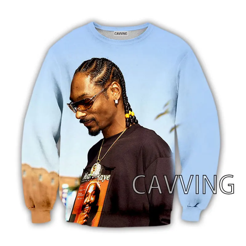 CAVVING 3D Printed Snoop Dogg  Crewneck Sweatshirts Harajuku Styles Tops Long Sleeve Sweatshirts for Men/women