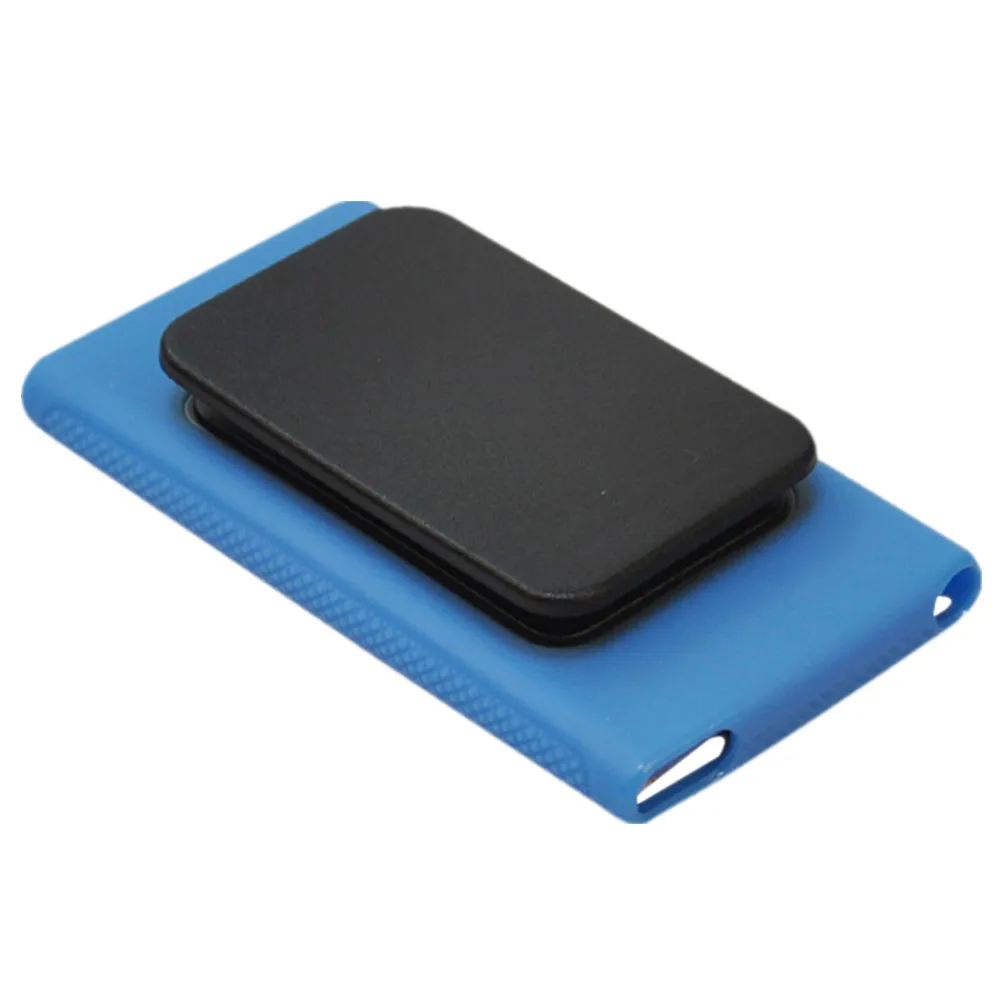 TPU Rubber Gel Soft Skin Case Cover, Belt Clip, Screen Protective Films for iPod Nano 7 7G 7th, 2Pcs view 5