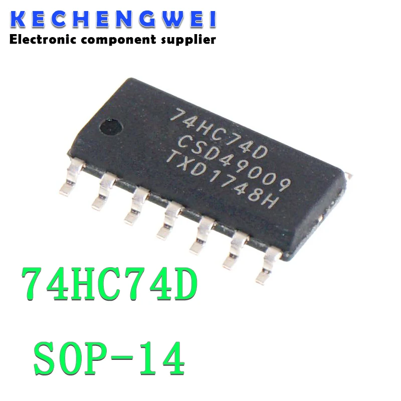 10PCS 74HC74D SOP14 74HC74 SOP SN74HC74DR SOP-14 SN74HC74 SMD new and original IC