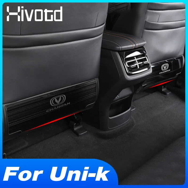 

Seat Back Anti-Kick Plate Covers Stainless Steel Pad Car Accessories Interior Decoration Parts For Changan Uni-k Unik 2024