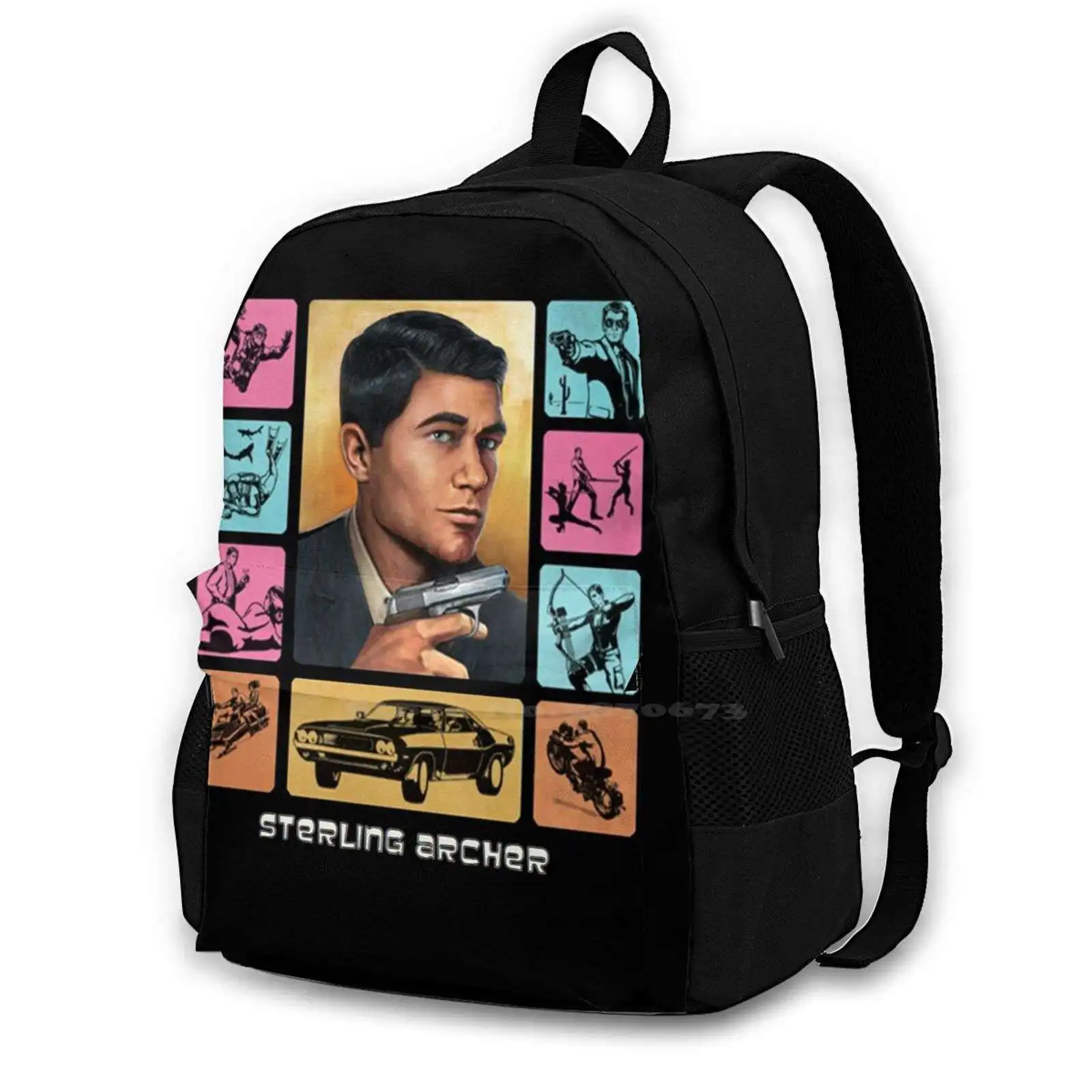 Sterling New Arrivals Unisex Bags Student Bag Backpack Sterling Pam Carol Krieger Mallory Vice Cult Movie Cartoon Nerd Him