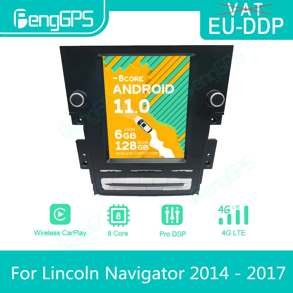 For Lincoln Navigator 2014 - 2017 ​android Car Radio Stereo Autoradio 2 Din Style Multimedia Player Gps Navi Unit Screen