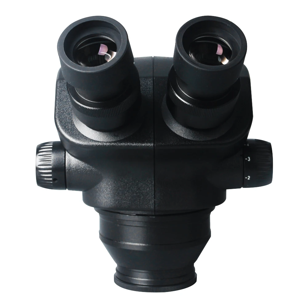 Imagem -03 - Zoom Contínuo Cabeça de Microscópio Estéreo 7x50x Microscópio Binocular Mais 0.5x 2.0x Barlow Lente Objetiva para Solda Pcb