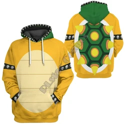 Bowser 3D Printed Men For Women hoodies Harajuku Streetwear Fashion Sweatshirts Jacket Cosplay Costumes