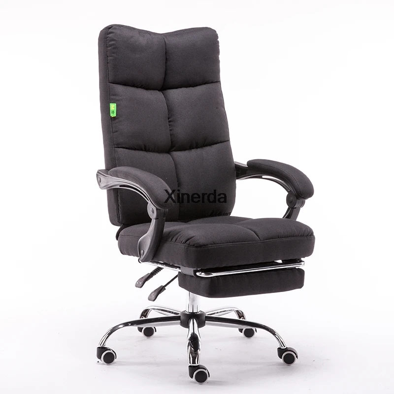 Reclining Computer Chair With Footrest Ecological PU Leather Height Adjustable Office Manager Rotatable Ergonomic Chair Recliner