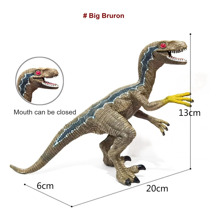 Simulation Vivid Dinosaur World Model Toy Tyrannical Raptor Rex Bruron With Movable Jaw 4 Designs Dinosaur Figure