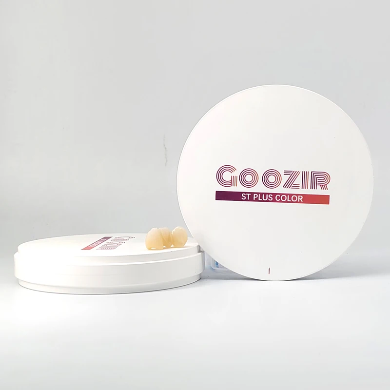 GOOZIR Factory Price dental zirconia ST Plus Color Dental discs blanks Super Translucent High Quality dental lab dental clinic.