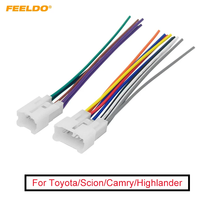 

FEELDO 5Pair Car OEM Audio Stereo Wiring Harness Adapter For Toyota/Scion Install Aftermarket CD/DVD Stereo #FD-1794