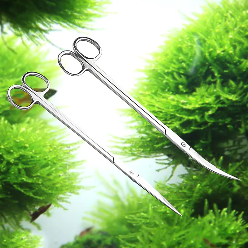 Waterweed Scissors Wave Scissor Water Grass Clipping Aquarium Fish Grass Scissors Stainless Steel Clean Tool Household Fish Tank