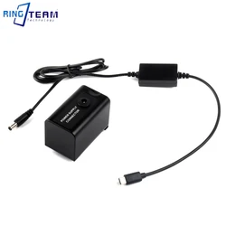 TYPE-C To VW-VBD98 VBD58 Dummy Battery AG-VBR59 Top Outlet Hole For Panasonic UX180 MDH2/3 DVX200 UX90 PV100 PX298 Cameras USB C
