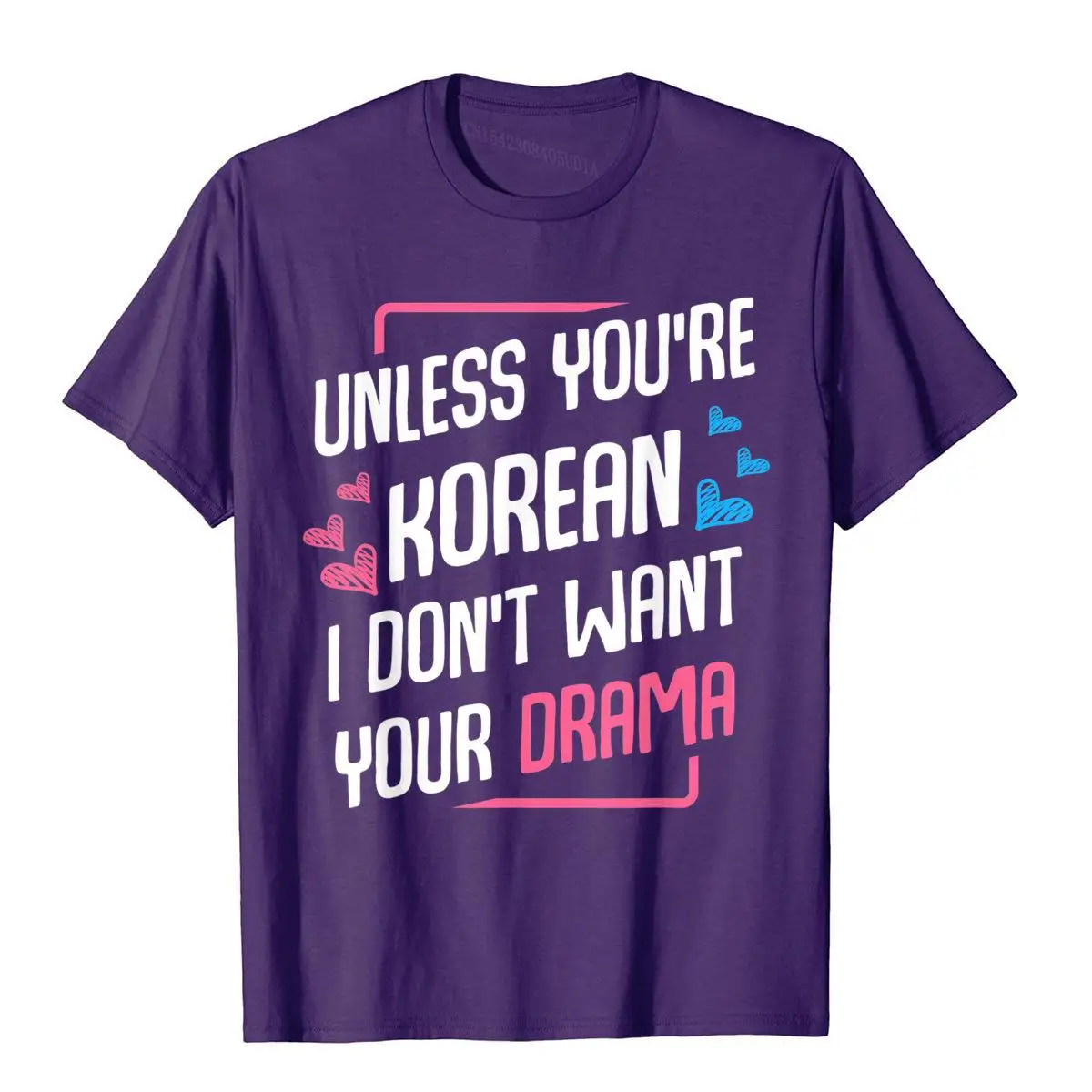 Unless You\'re Korean K-Drama Fan Korea Saranghae Love Hangul T-Shirt Printed Tees For Men Cotton Top T-Shirts Moto Biker Special