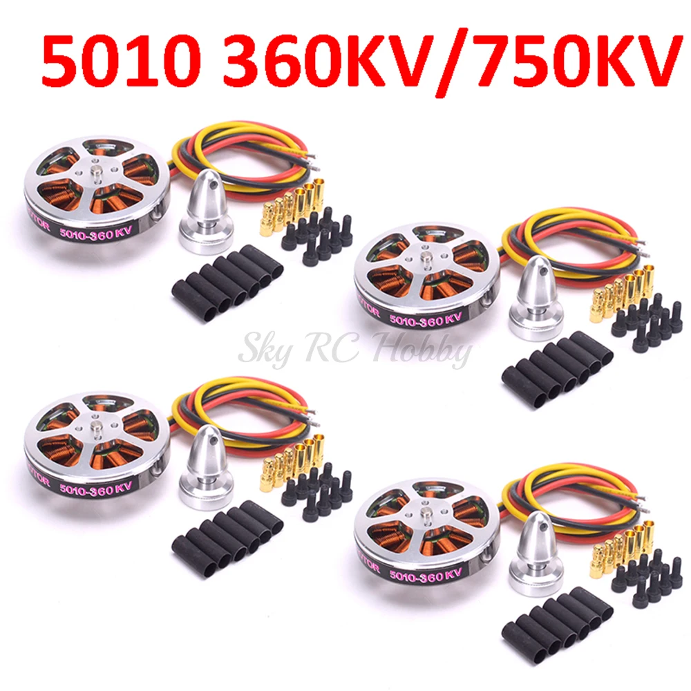 

4pcs/lot 5010 360KV / 750kv High Torque Brushless Motors For ZD550 ZD680 ZD850 RC MultiCopter QuadCopter