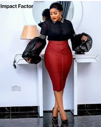 2024 New Bandage Women'S Pencil Skirt High Waist Design Socialite Party Club Bust Skirt Black Blue 75cm L XL XXL Size Stock