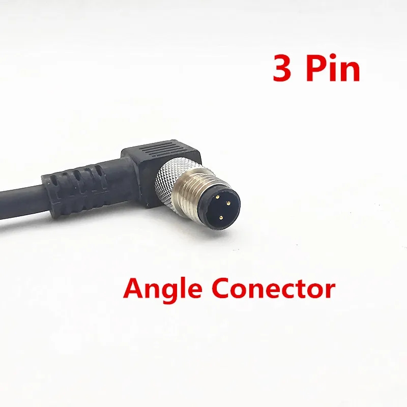 M8 Sensor Connector 5m PVC Cable Waterproof Plug Male&Female 3&4 Pin Straight&Angle for Aviation Industry Eletrical Adapter