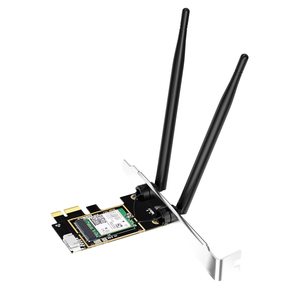 Imagem -04 - Placa de Rede sem Fio Wi-fi Pcie x1 3000mbps Bluetooth 5.1 Chip Adaptador de Rede Pci Express Ax200ngw 2.4g 5g Antena Dupla