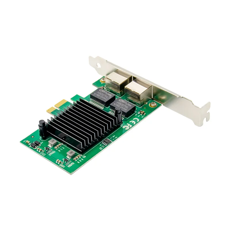 PCIe x1 Dual Port RJ45 Gigabit jaringan Ethernet Card 10/100/1000Mbps NIC JL82576EB Chipset untuk Server Desktop PC komputer