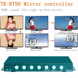 4K HDMI mirror flip,upside down mirror,Left Right Mirror Flip,Rotation 90 180 270 degrees Phone does not black screen display