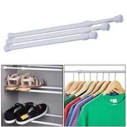 Adjustable Curtain Rods Metal Spring Extendable Sticks Multifunctional Telescopic Hanging Pole Storage Tools In Stock Dropship