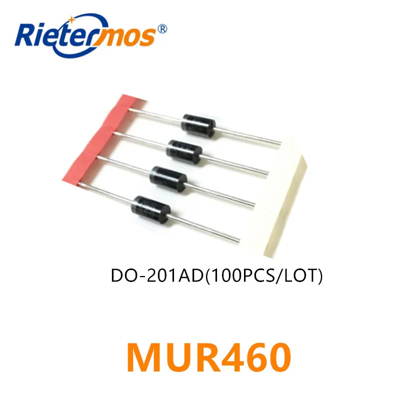 

Диод Быстрого Восстановления MUR460, 4 а, 100 в, 600 шт., DO-201AD
