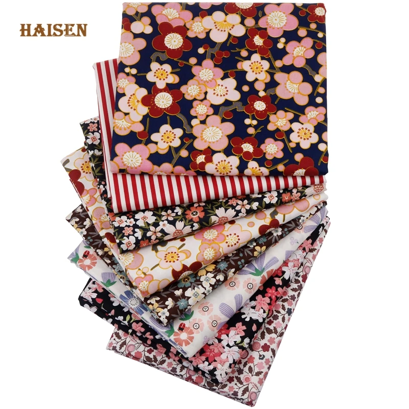 

8Pcs/Lot,40x50cm Patchwork Cloth Set,​Plum Series,Printed Twill Cotton Fabric,DIY Tissue Calico,Sewing Quilting HandmadeMaterial