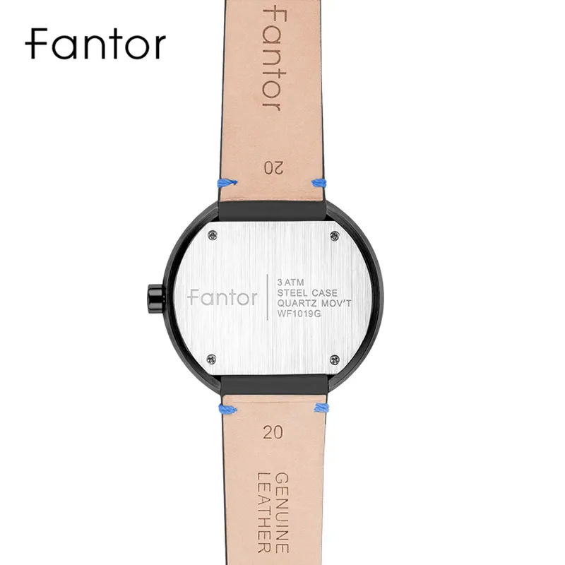 Fantor Men\'s Minimalist Ultra Thin Watches Man Casual Brand Leather Watch Fashion Simple Male Quartz Wristwatch Date Male Clock