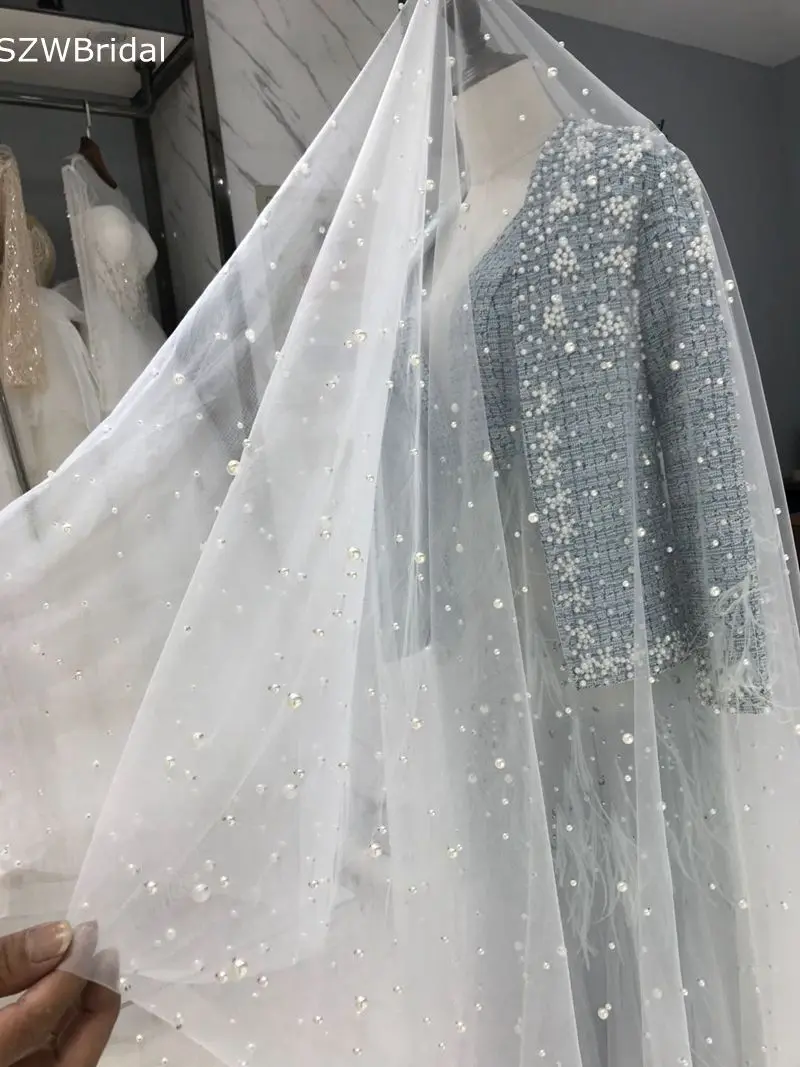 New Arrival 3 Meter Beaded Pearls Wedding veil 2025 Welon slubny Cheap bridal veils Casamento Novia accesorios Matrimonio