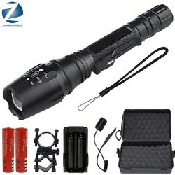 Powerful Led Flashlight 300000lm 2pcs 18650 Battery Torch Waterproof IPX6 XHP50 XM-L T6 L2 Zoomable Lantern for Hunting Light