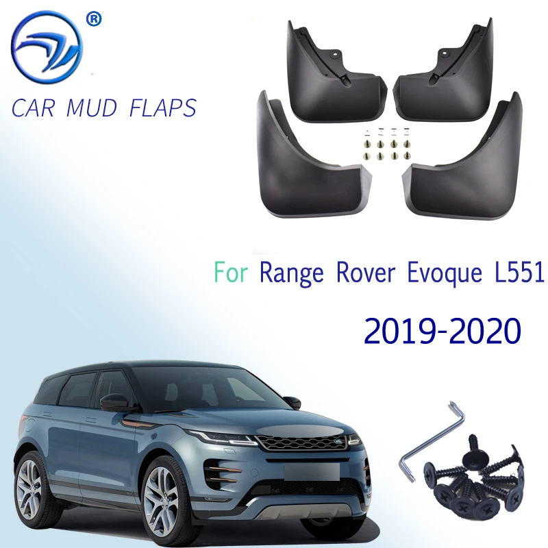 4Pc/Set Car Mud Flaps Front Rear Mudguards For Range Rover Evoque L551 2019 2020 Splash Guards Fender Mudflaps