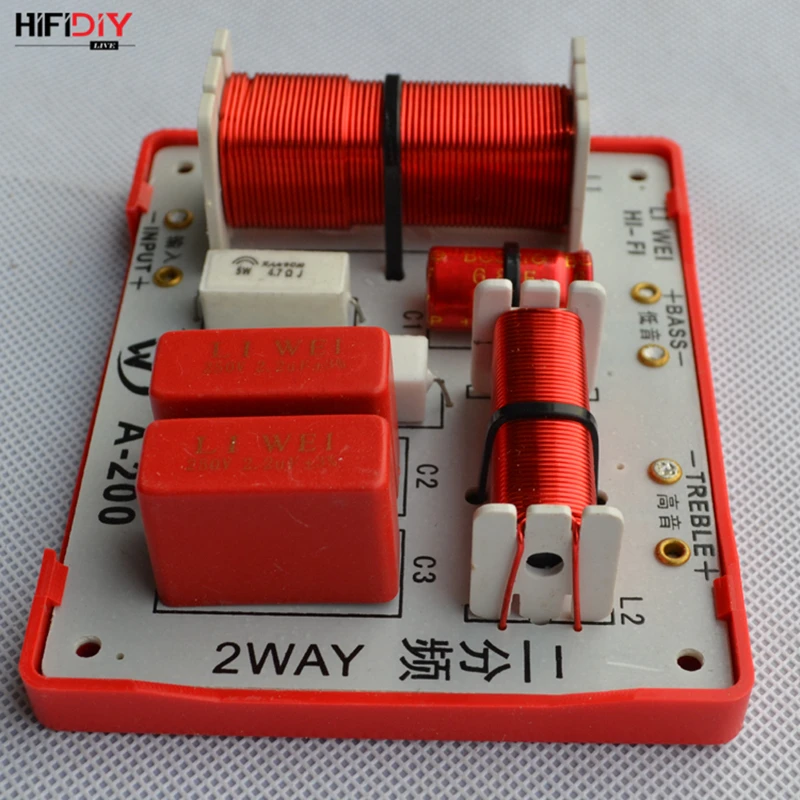 HIFIDIY LIVE A-200 2 Way 2 speaker tweeter + bass  Unit HiFi home Speakers audio  Frequency Divider Crossover Filters