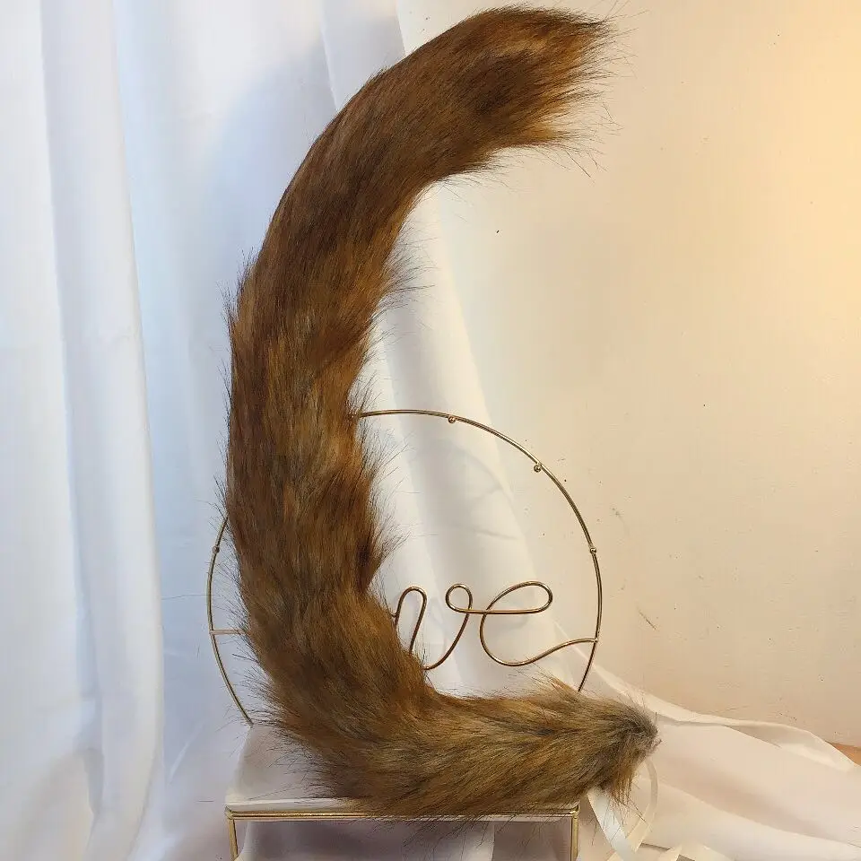 Lince anime besta orelha besta cauda lobo gato orelha raposa orelha cabeça de cabelo hoop headwear cauda conjunto cosplay acessórios para a menina