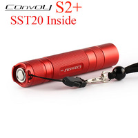 Red Flashlight Convoy S2+ with SST20 Led Inside 18650 Linterna Flash Torch Light Camping Fishing Tactical Lighting Work Lamp