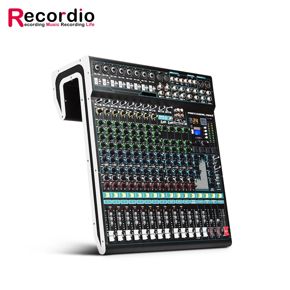 Mezclador de Audio profesional de 16 canales con USB, consola de mezcla de sonido, AUX, grabación de escenario, DJ, mezclador de consola de Audio, GAX-MX16
