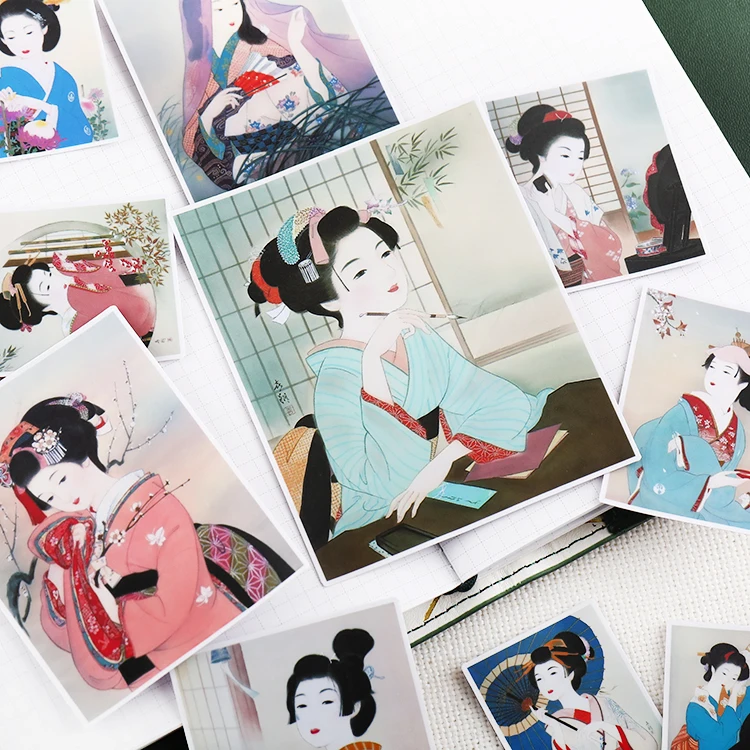 vintage Japanese beauty stickers/Scrapbooking Stickers /Decorative Sticker /DIY Craft Photo Albums