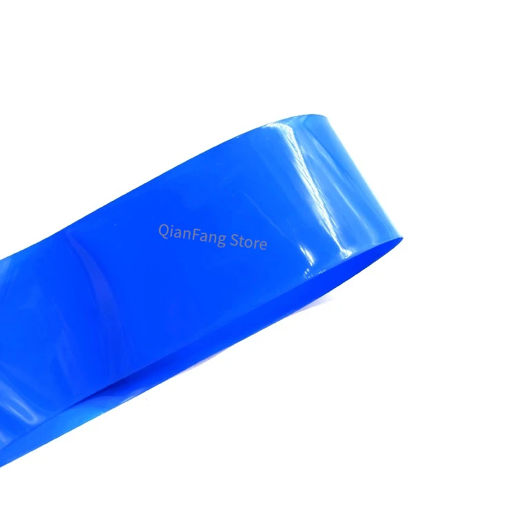 PVC Heat Shrink Tube 58mm Width Blue Clear Shrinkable Cable Sleeve Sheath Pack Cover for 18650 Lithium Battery Film Wrap