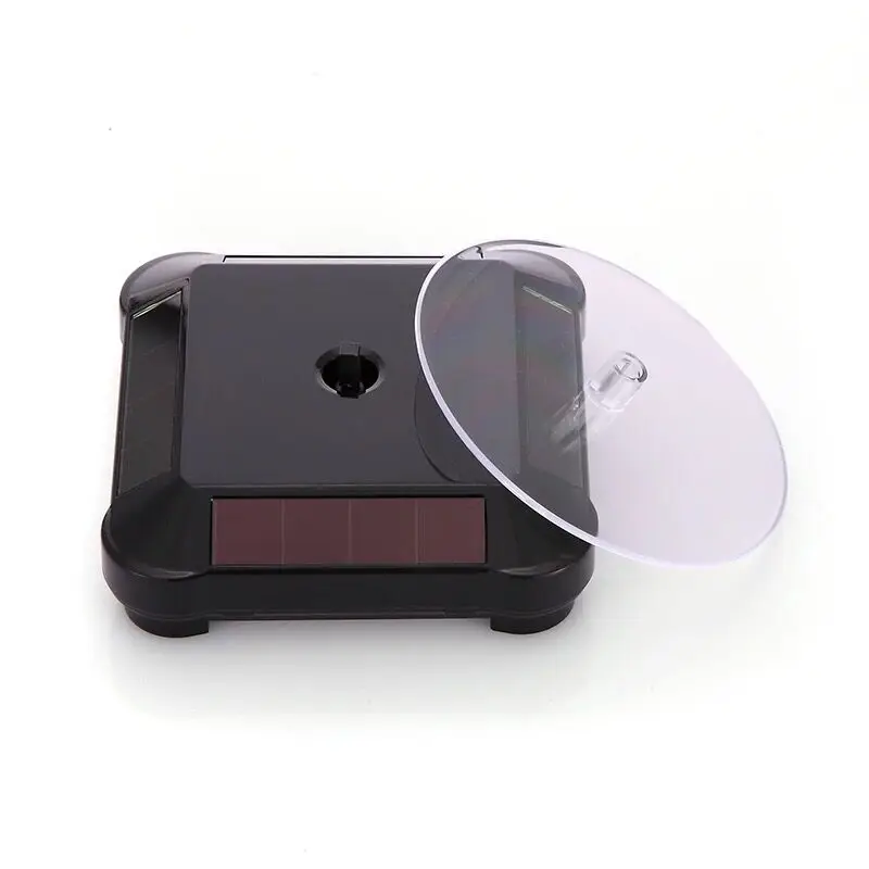 360 Degree Turntable Solar Rotating Display Stand Holder For Jewelry Spinner Watch Hobby Collection Shelf