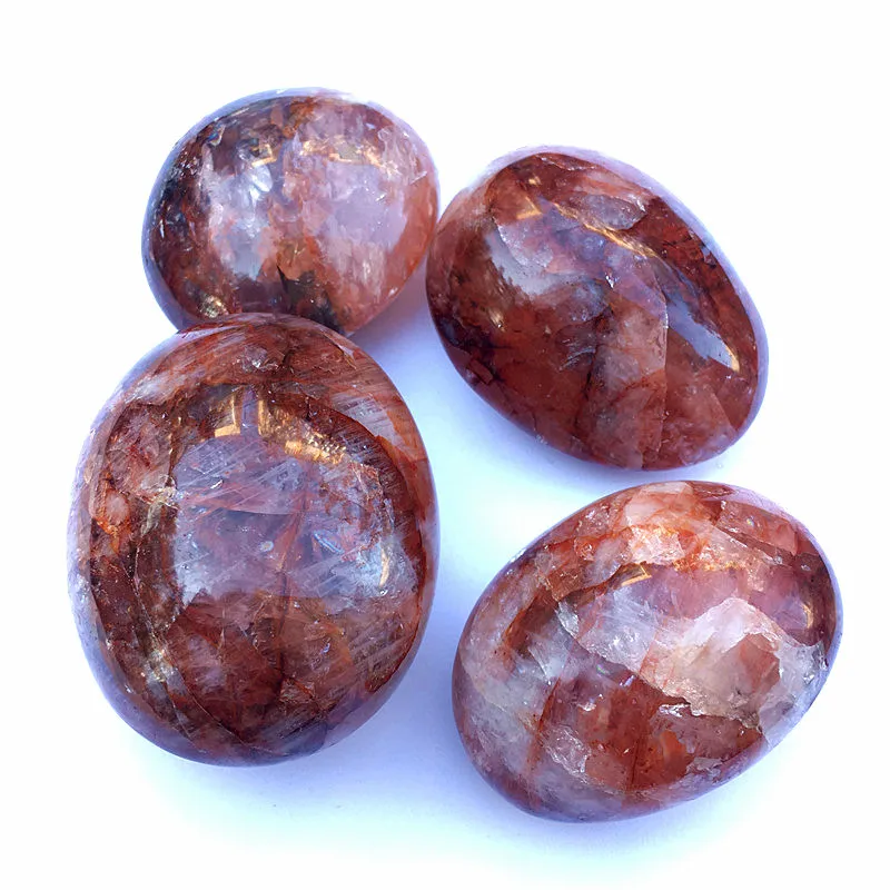 Natural stone fire quart sphere  palm stones playthings small stones and crystals healing crystals