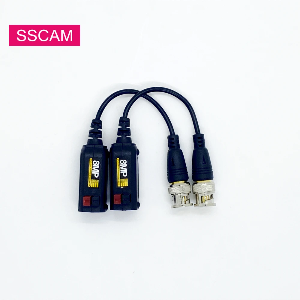 10 Pairs 4K 8MP CCTV Video Balun Passive Transceivers 2000ft Distance UTP BNC Cable CAT5 Cable for HD 5MP 8MP AHD TVI CVI Camera