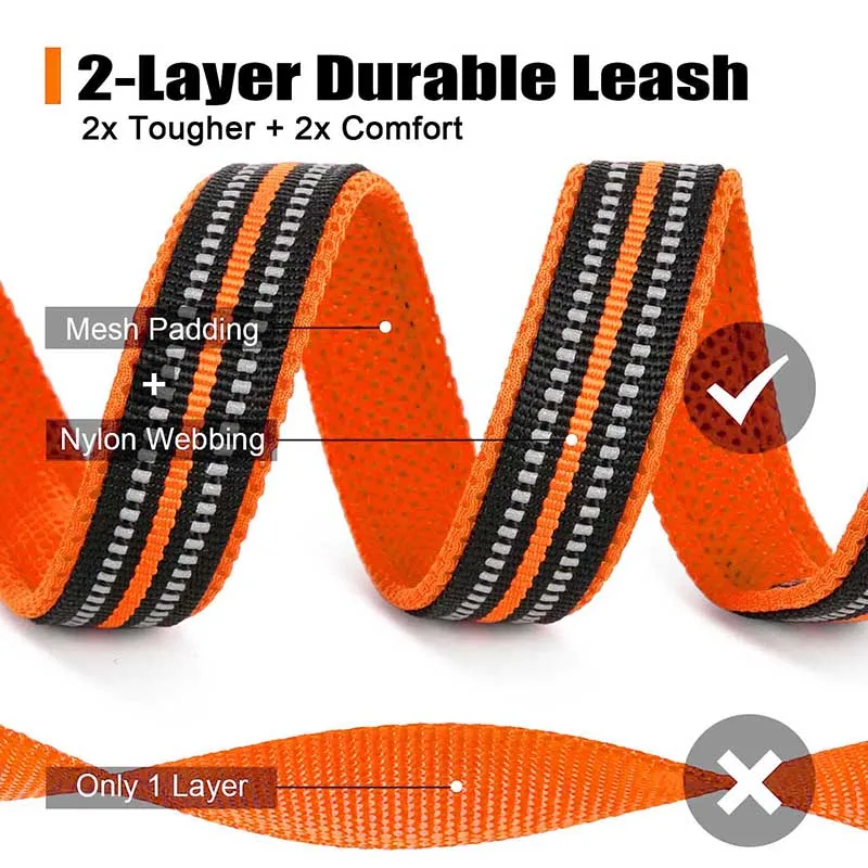 Truelove Soft Mesh Nylon Dog Leash Double Trickness Running Reflective Safe Walking Training Pet Dog Lead Leash Stock 200cm Hot