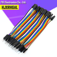 Dupont line 40pcs 10cm 2.54mm 1p-1p Pin Female to Male Color Breadboard Cable Jump Wire Jumper For Arduino