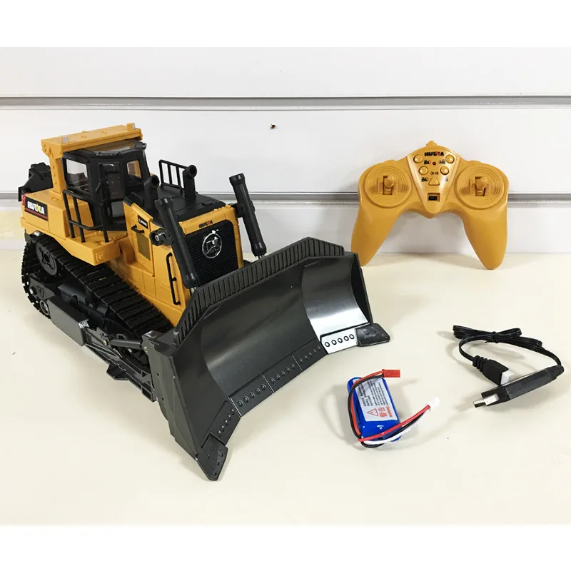 New RC Engineering Car High Simulation 1:16 Crawler Bulldozer Model Alloy 9 Channels RTR Remote Control Truck