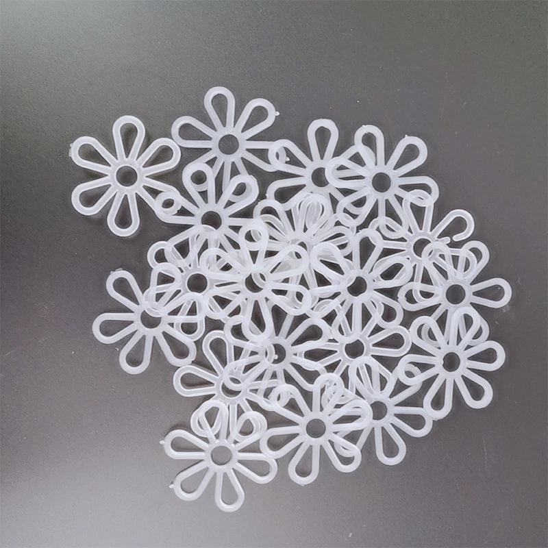 YOMDID 10pcs Creative Plastic Petals Rings DIY Handcraft Bags Weaving Supplies Chrysanthemum Pattern Hand Knitting Accessories