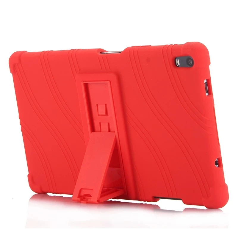 For Lenovo TB-8704F Cover Tab4 8 Plus Tablet Case TB-8704N Anti-Fall Silicone Case Bracket Hockproof Shockproof Washable