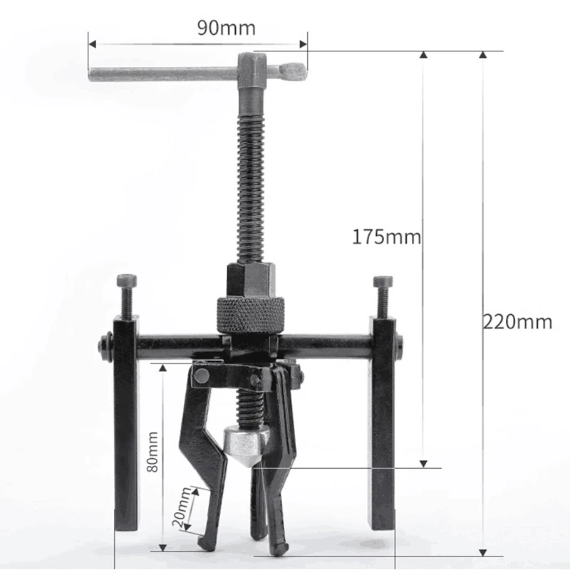 EAFC Car Inner Bearing Puller Gear 2/3-Jaws Extractor Heavy Duty Automotive Machine Tool Kit Car Separation Bearing Device Tools